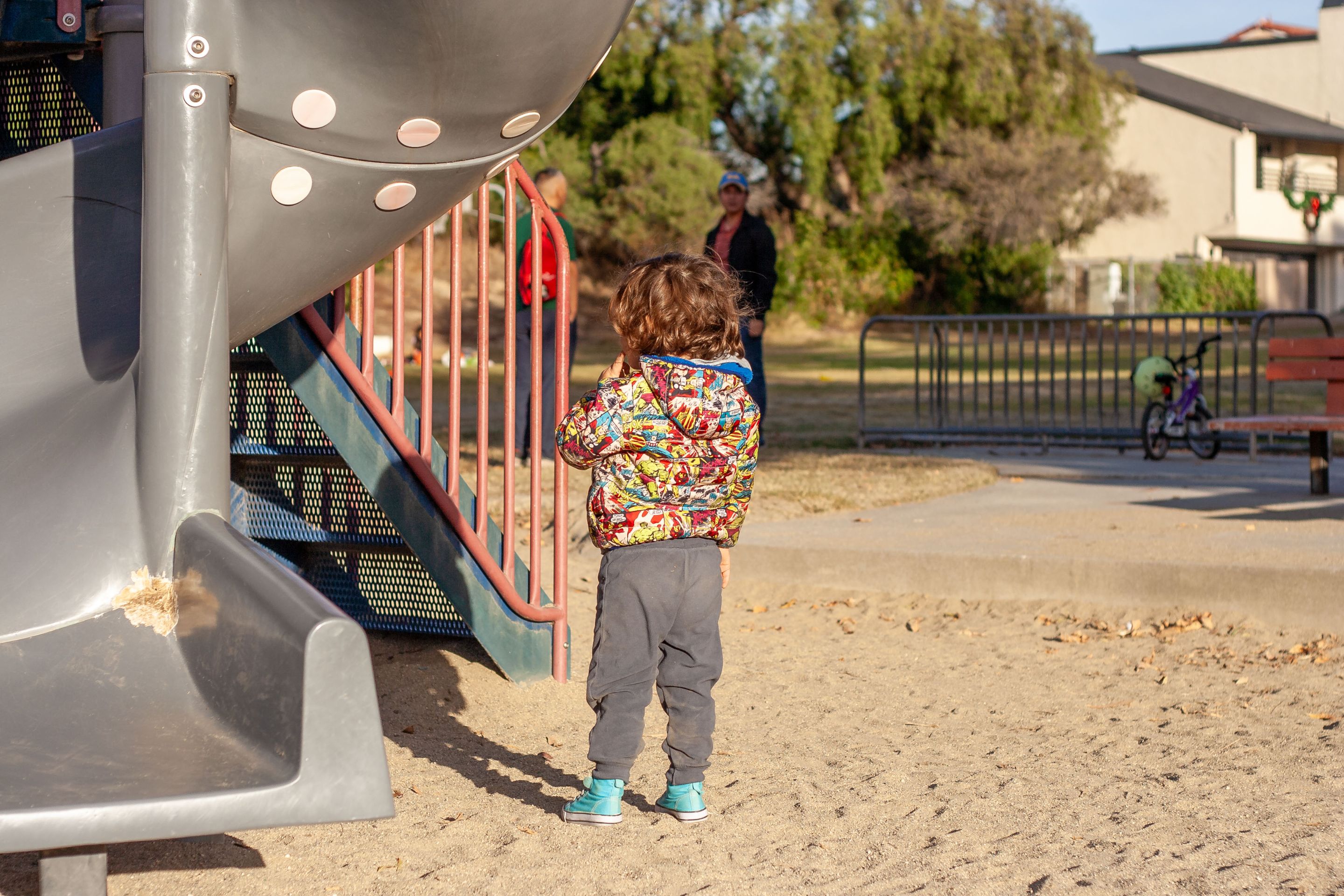He was obsessed with the repair job on the slide