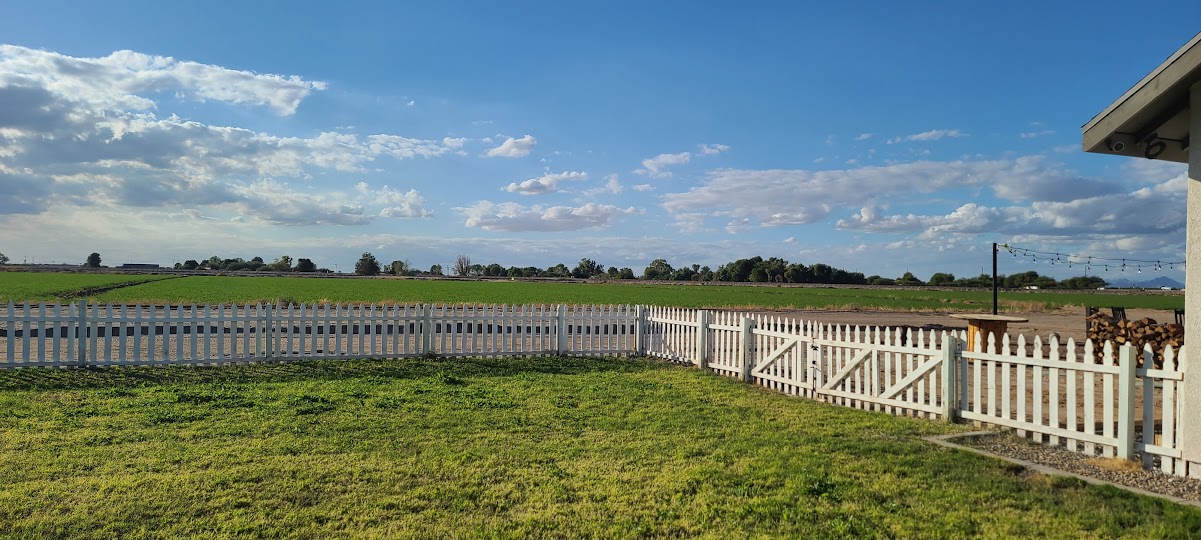 The house is on a 5 acre plot that in the middle of farm land