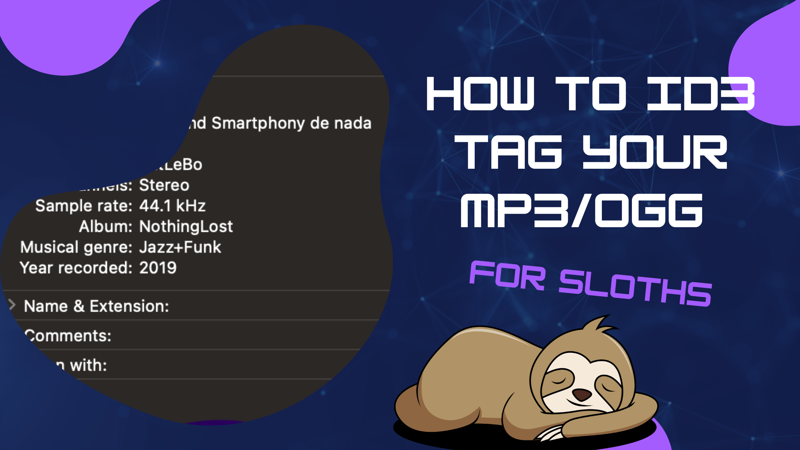 How to ID3 tag you music, for Sloths