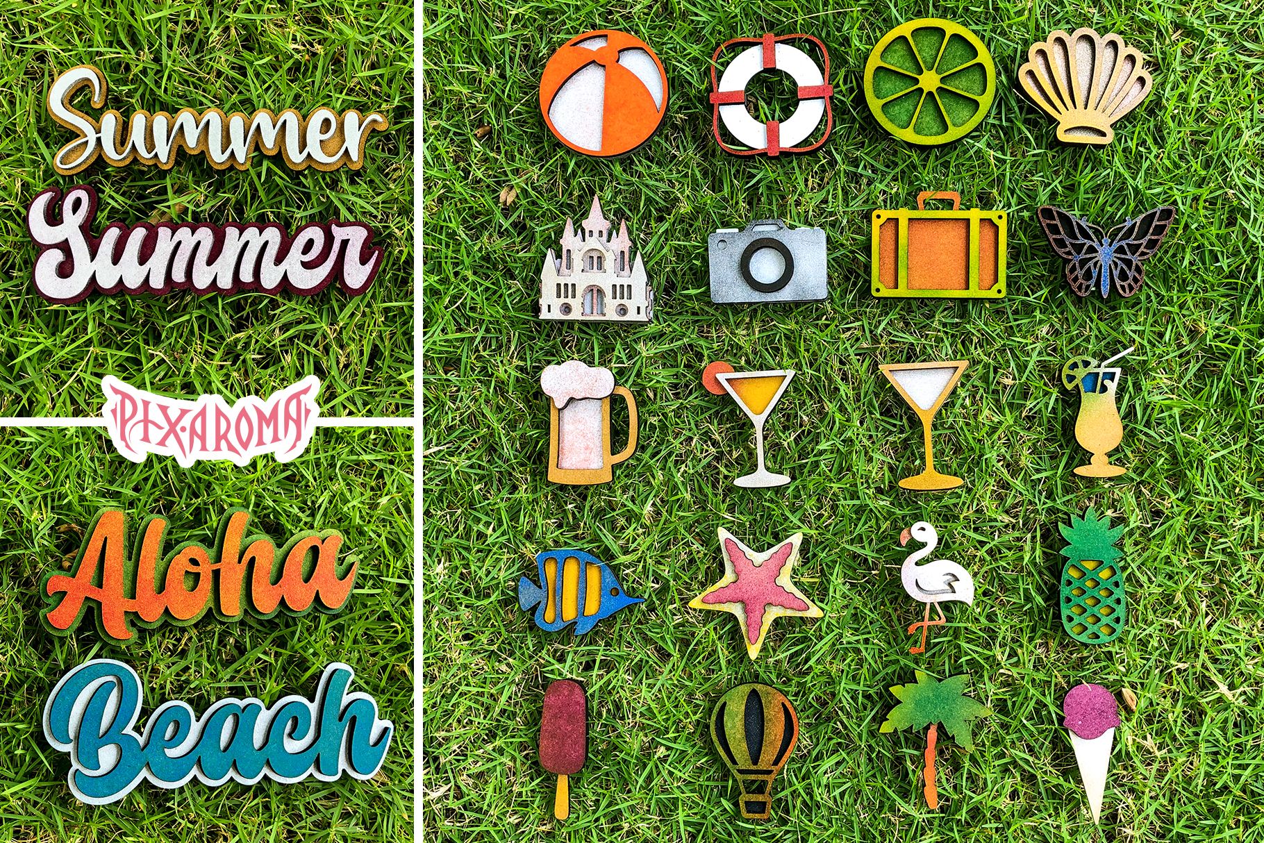 5 - 30 Summer Items - 3D Layered Cut Files Bundle Preview.jpg