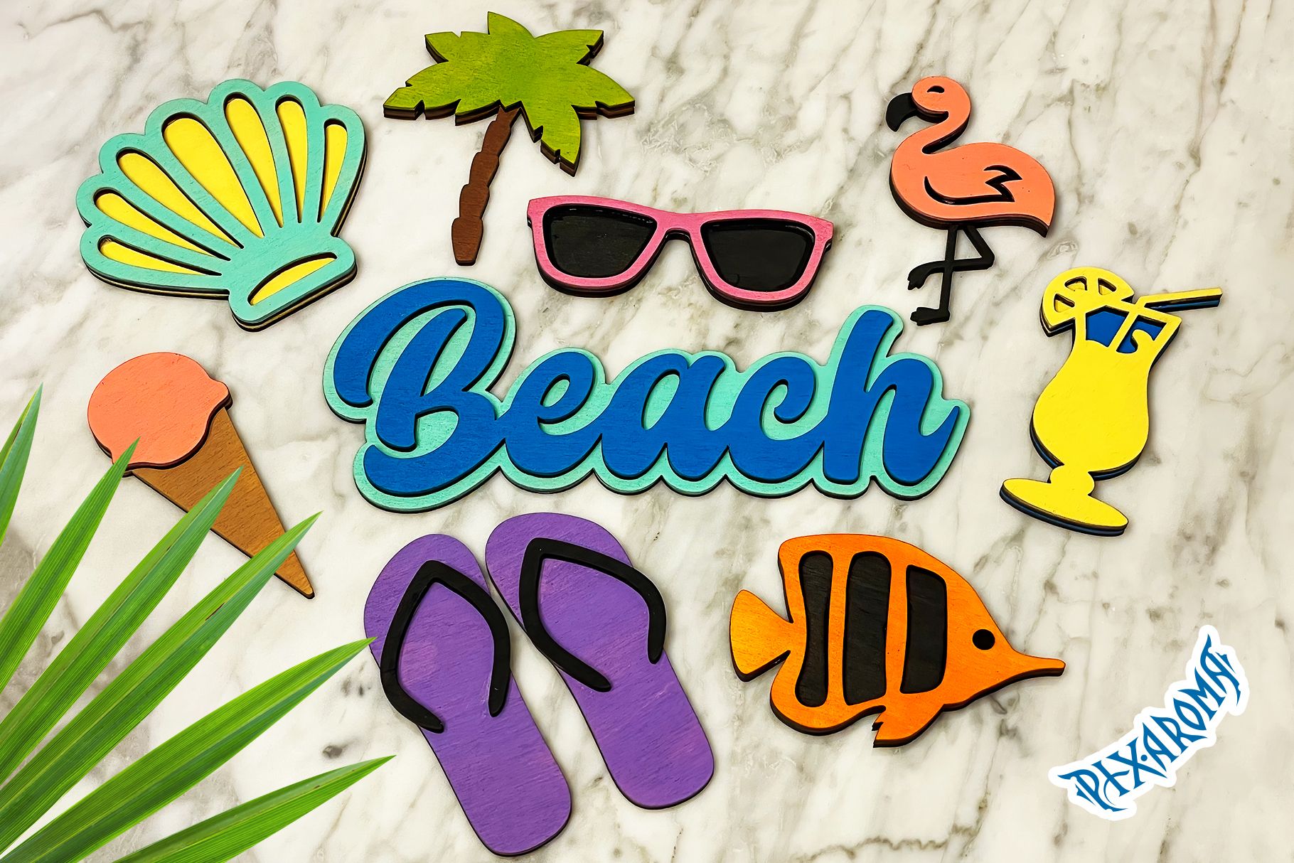 6 - 30 Summer Items - 3D Layered Cut Files Bundle Preview.jpg