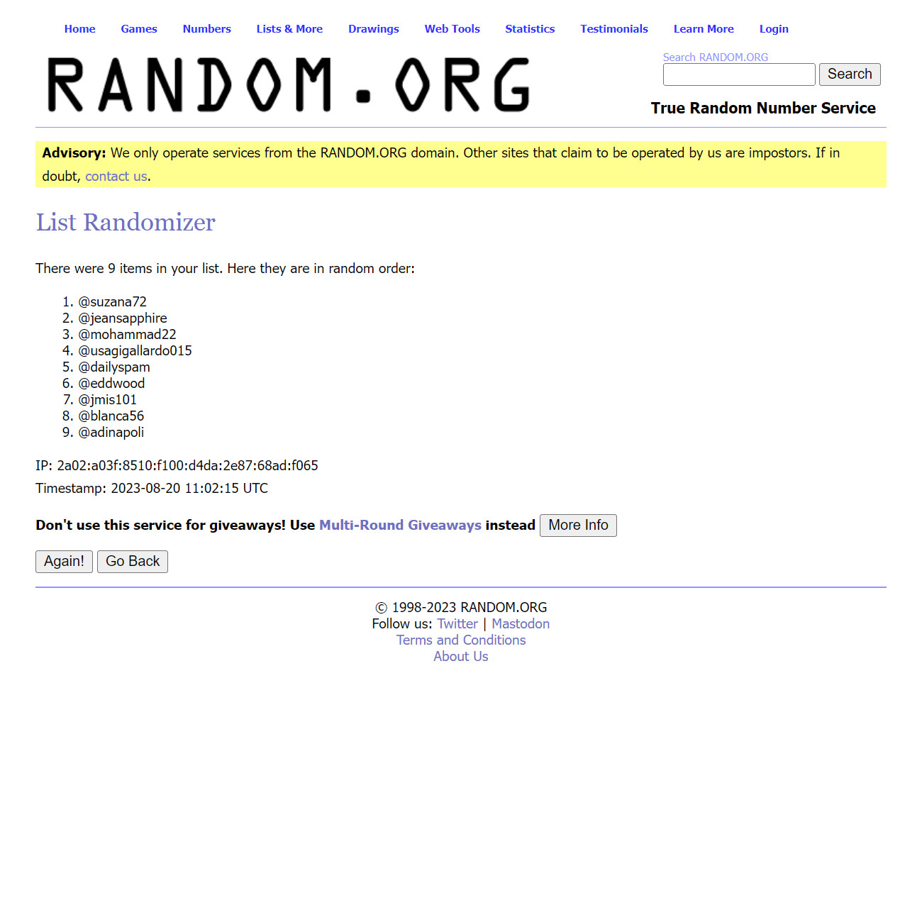 rehive_result_week169.jpg