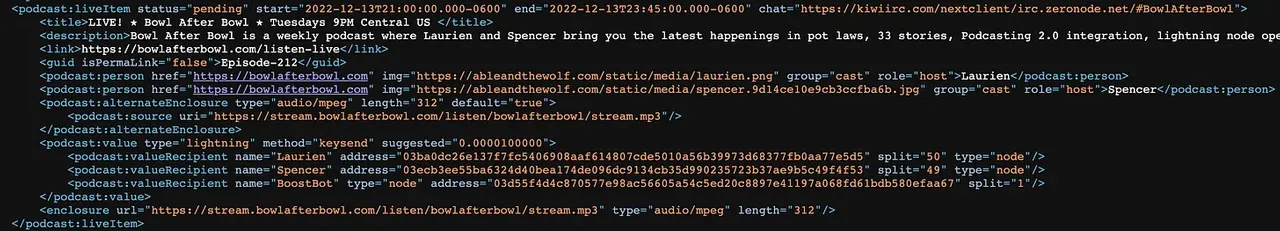More code for the liveItem tag