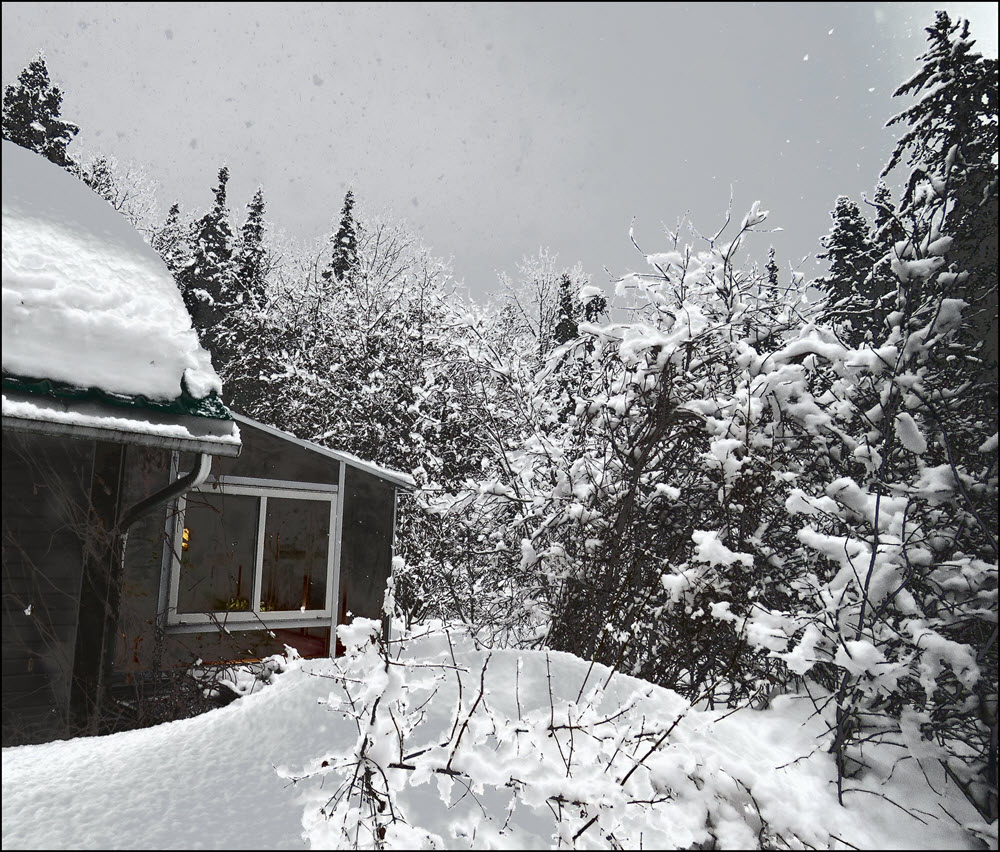 highlighted snowy scene looking towards side of sunroom.JPG
