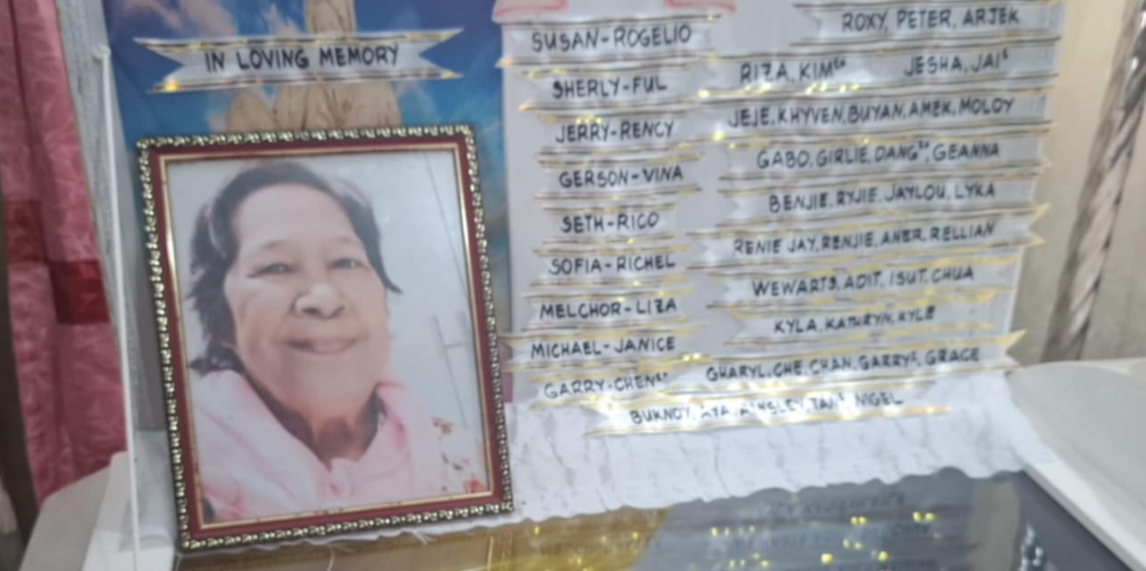 Lola Moning's 9 children and 31 grandchildren