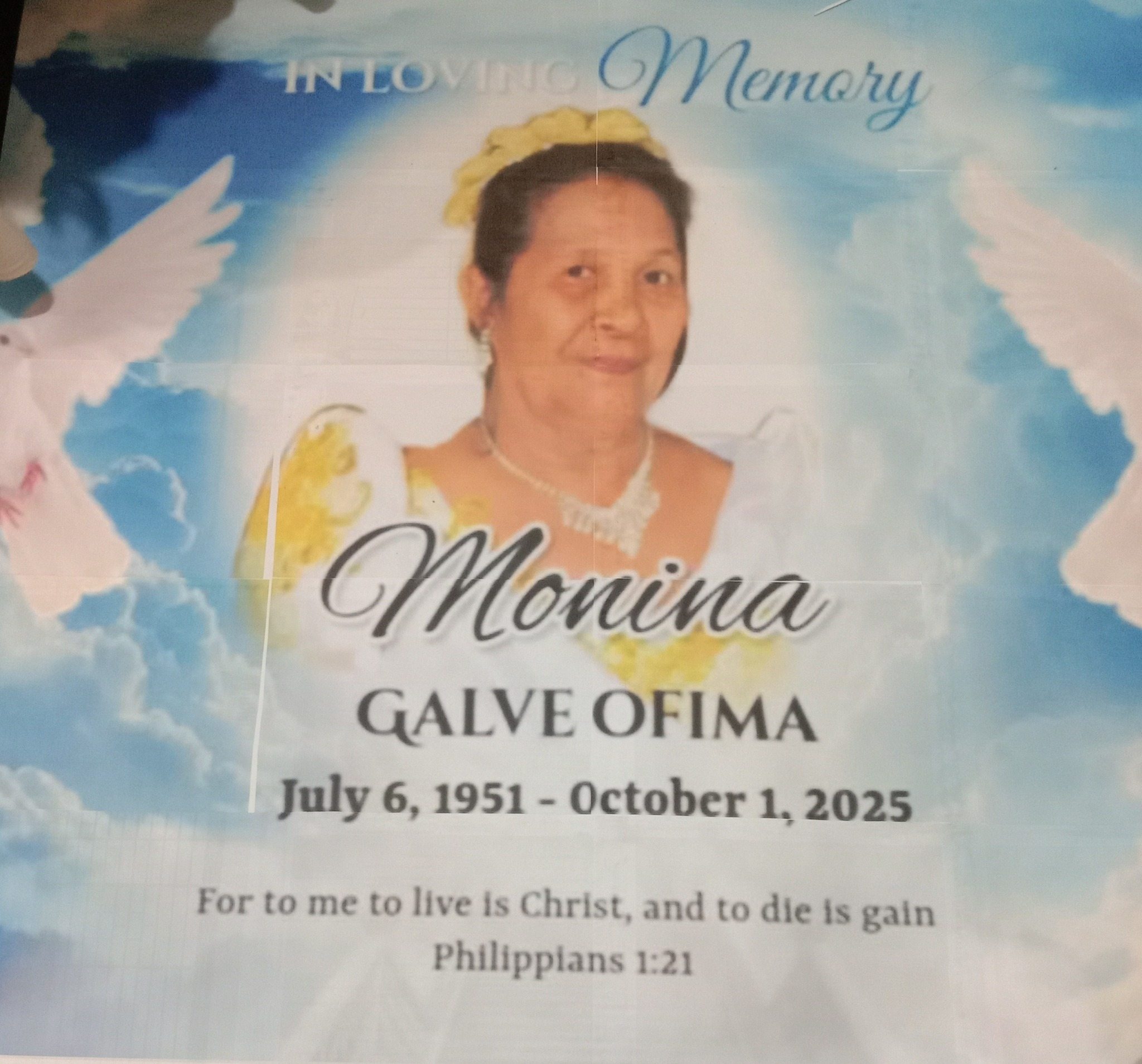 I'm sure heaven is as golden and radiant as the life you led were while you were still here. I love you la.