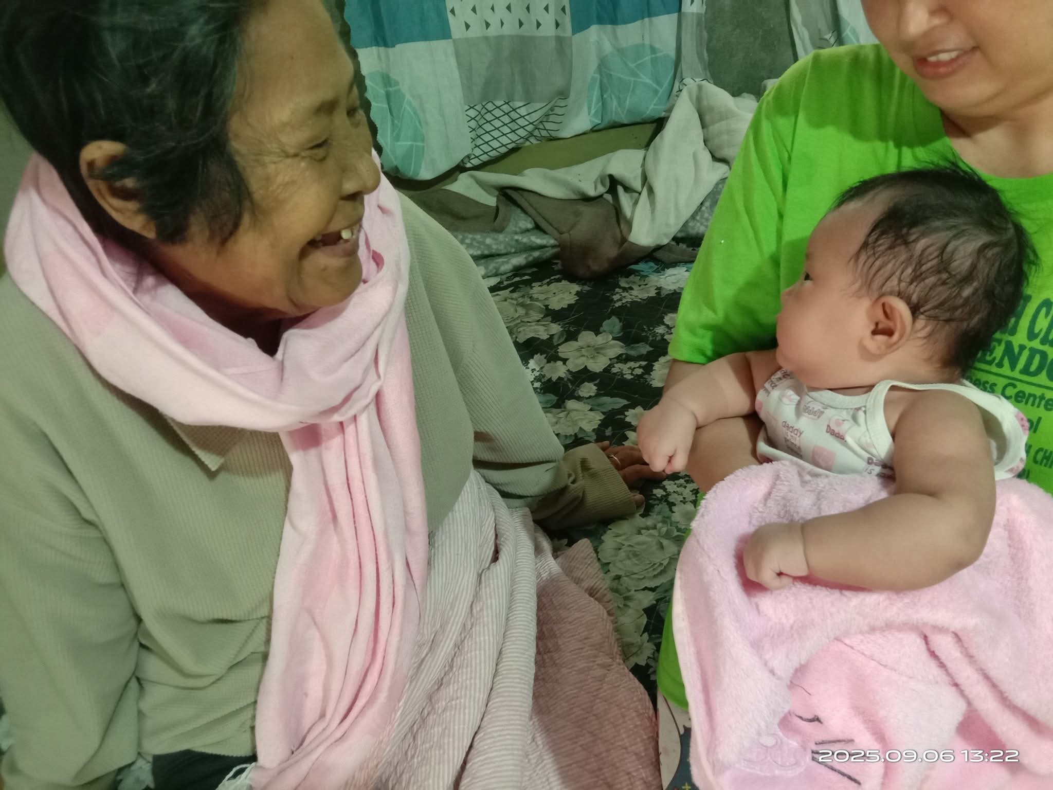 This was just her a few days before she left. She was just able to meet her new 'apo' before she passed