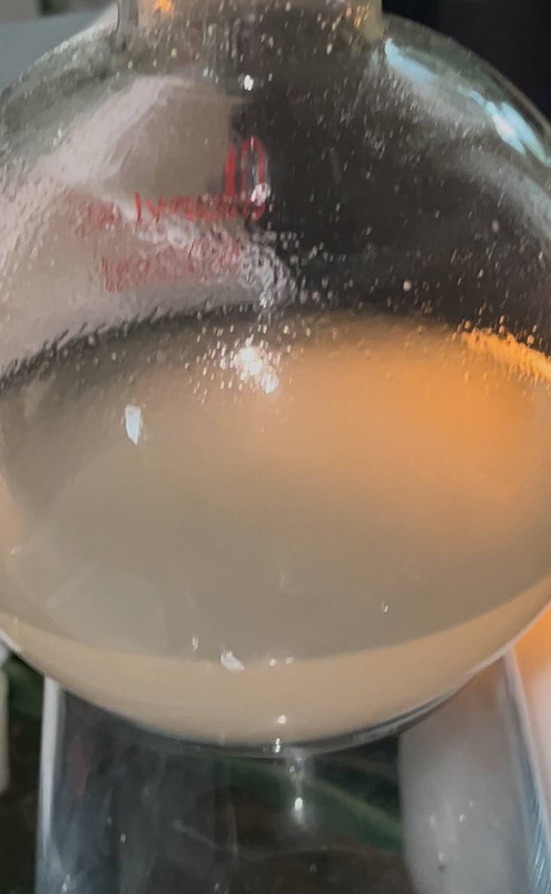 In the beginning when you have mixed Essential Oil, Alcohol & Salts