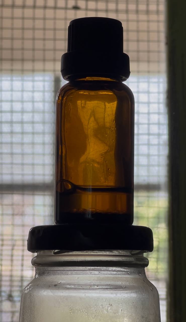 Essential Oil in Amber Bottle