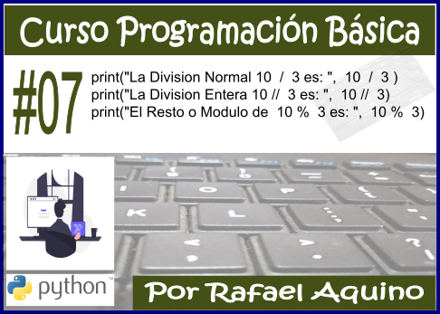 Curso de Programación Básica N07. Operadores Aritméticos