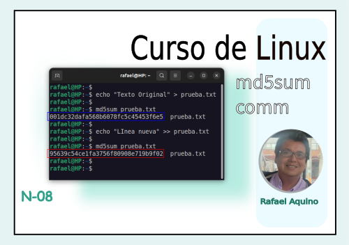 Curso de Linux N08. md5sum, comm
