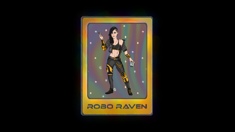 NFT Robo Raven black.gif