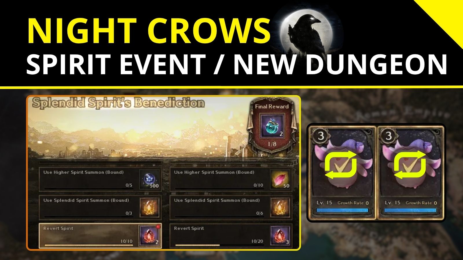 Night Crows 🌒| 2 New Epic Dungeons & Spirit Event!