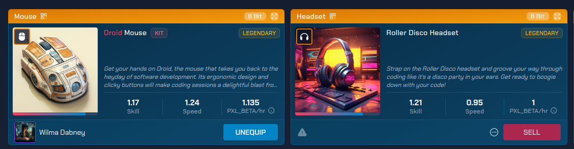 New HP bars on items