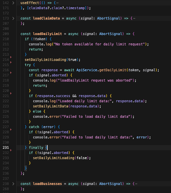 Claim Dashboard - Call API