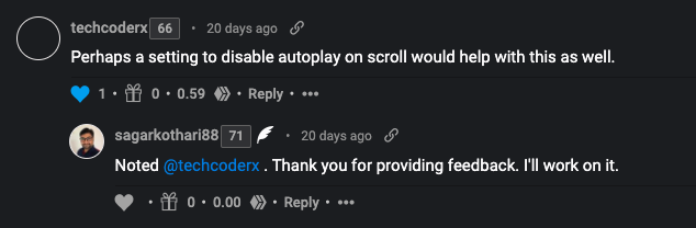 Suggested by TechCoderX