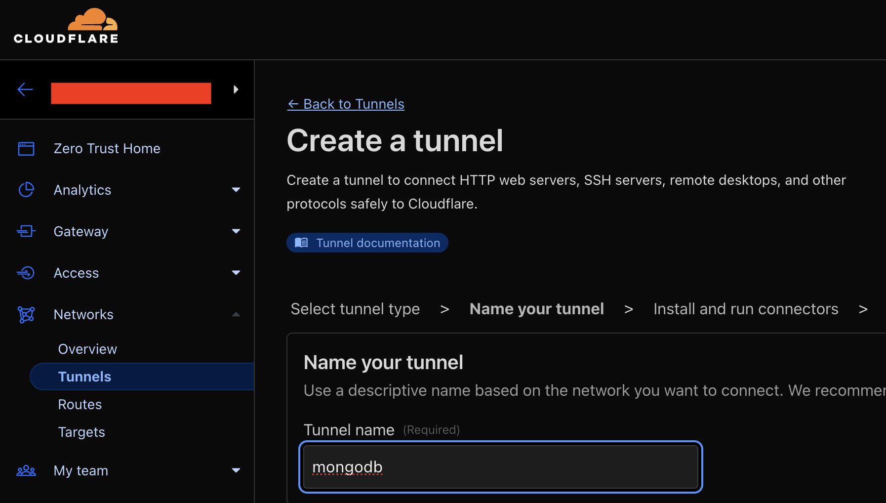 Name your tunnel