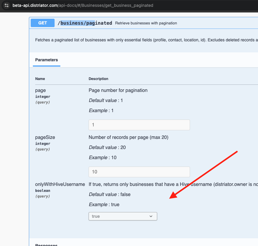 extra query parameter