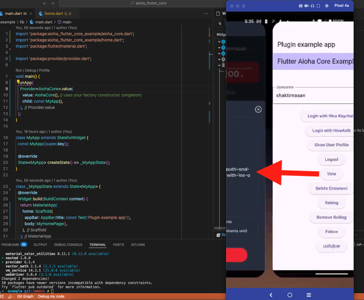 AIOHA + Flutter Bridge - HiveAuth - vote, follow, unfollow, comment, etc need payload to redirect