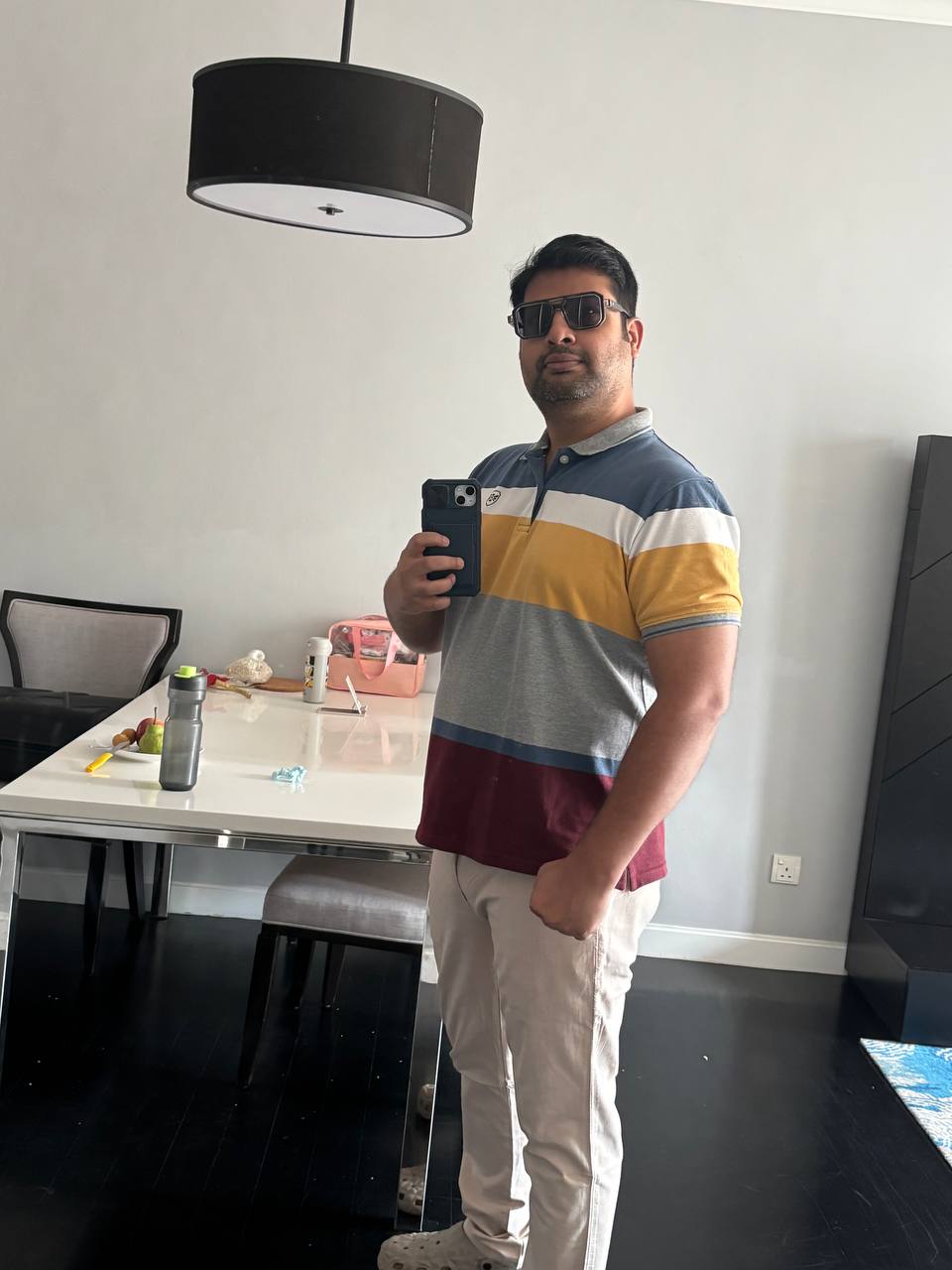 Me dressed up & taking photo using the mirror