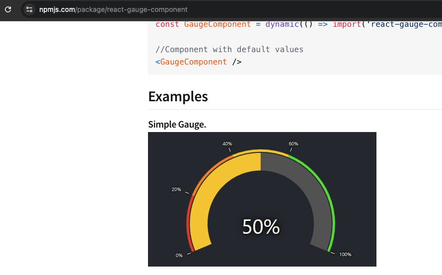 React Gauge Component
