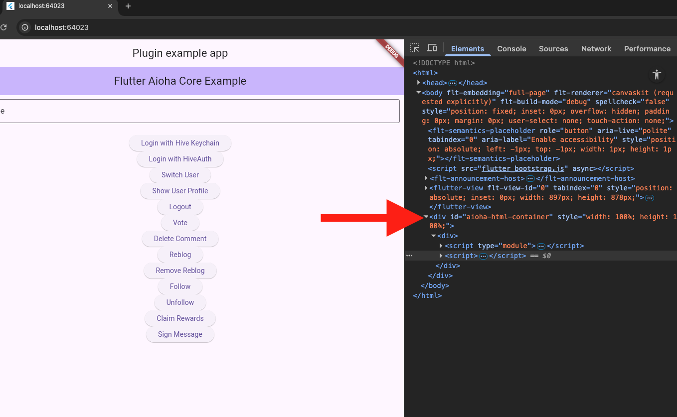 Injection using Div