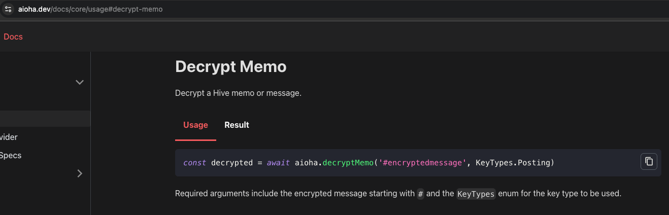 Decrypt Memo