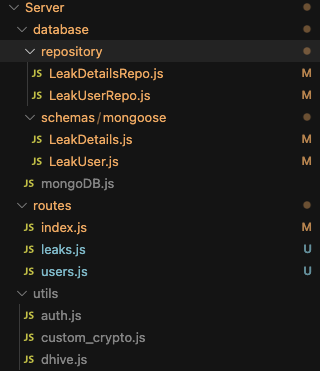 folder and file structure