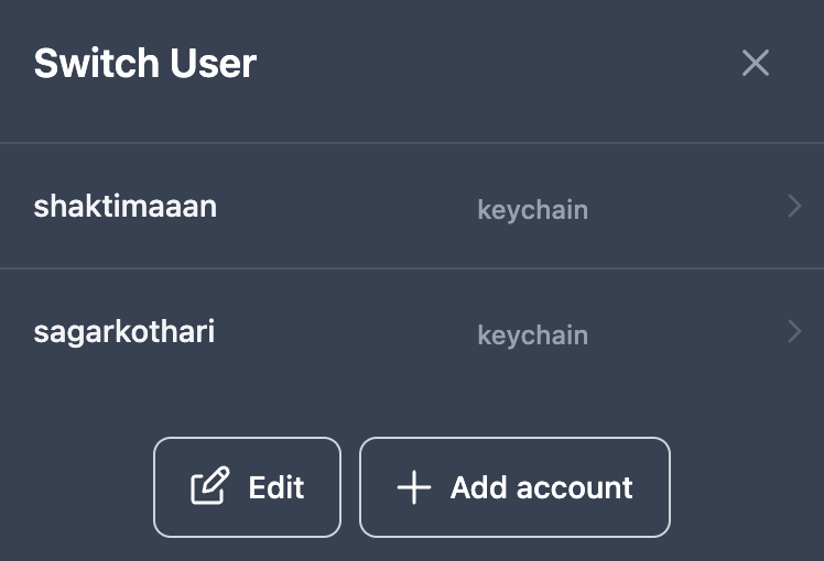 account switching