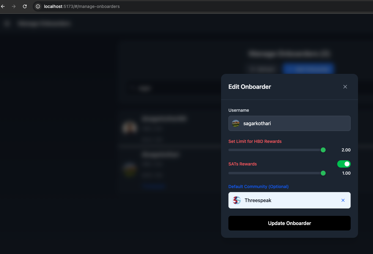 Default Community for onboarder