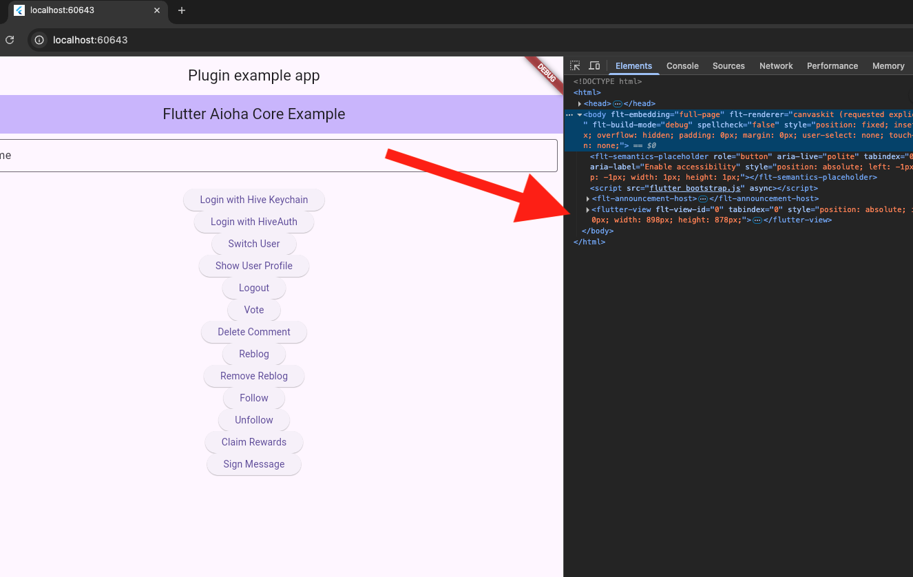 AIOHA + Flutter - Plugin - facing issues with web-app