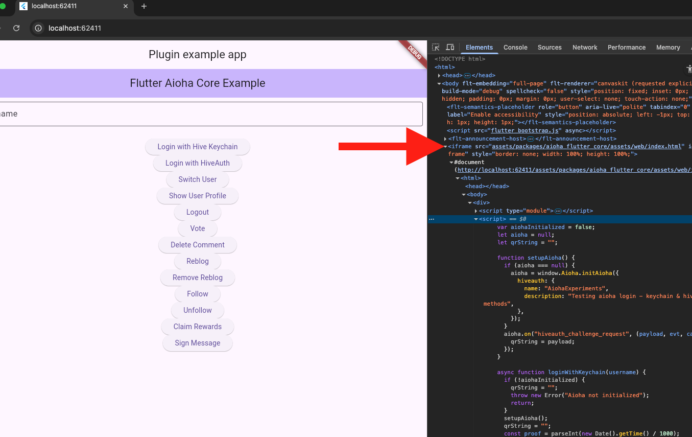 Injection using iFrame