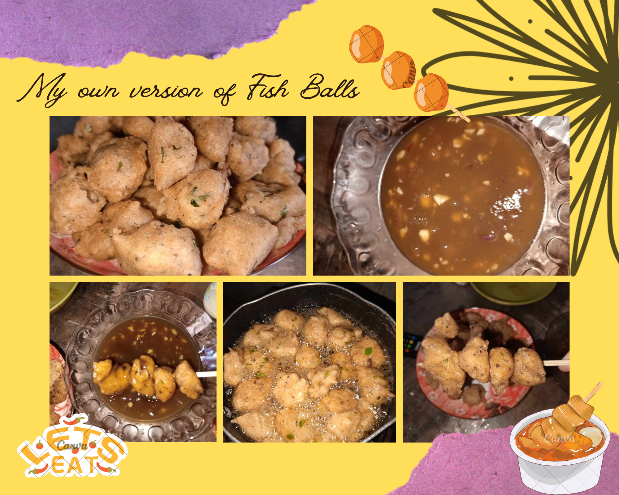 I made my own version of Fish Balls, A Well-Known Street Food at Our Country and A perfect Sauce for this Snack