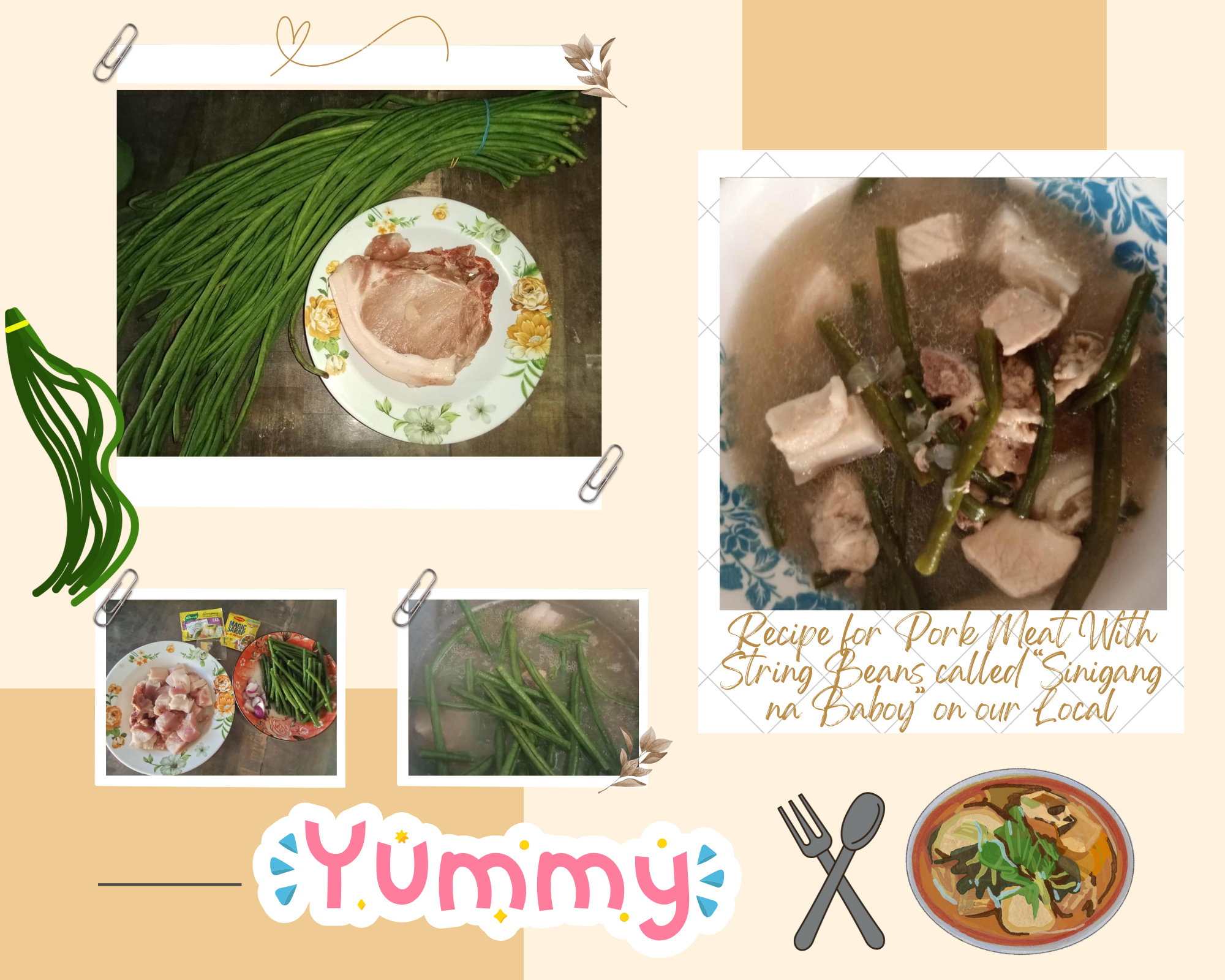 Recipe for Pork Meat With String Beans called “Sinigang na Baboy” on our Local.png