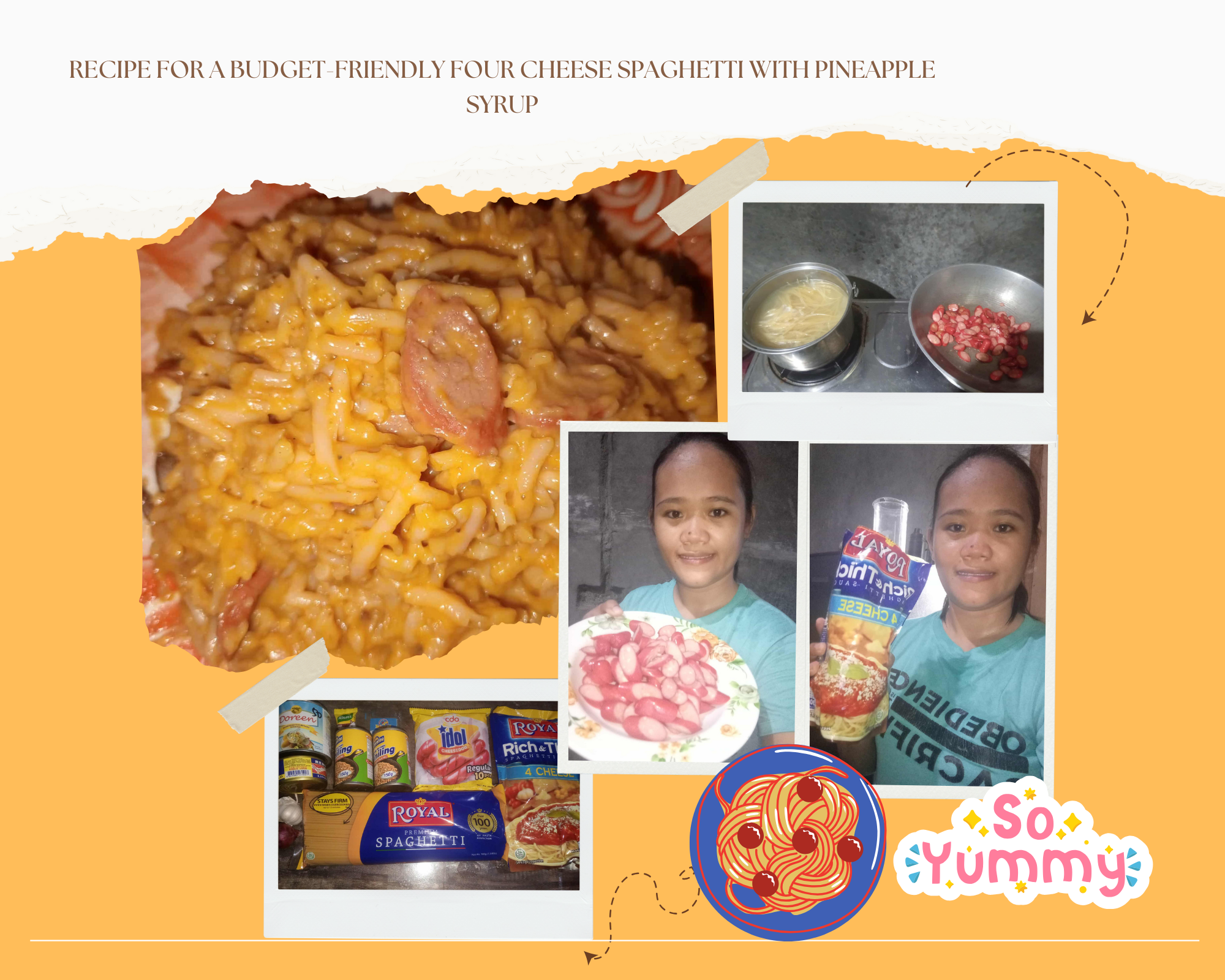 Recipe for A Budget-Friendly Four Cheese Spaghetti with Pineapple syrup.png