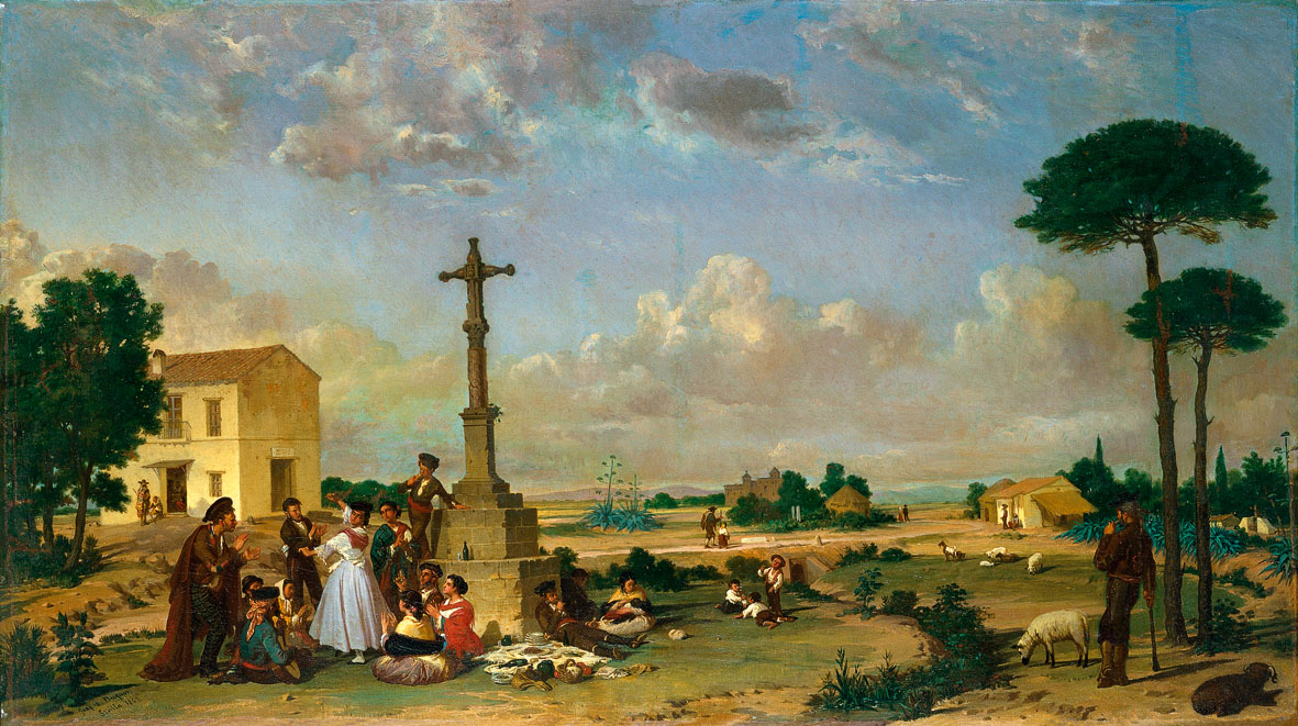 Dance outside a country https://commons.wikimedia.org/wiki/Category:Joaqu%C3%ADn_Dom%C3%ADnguez_B%C3%A9cquer