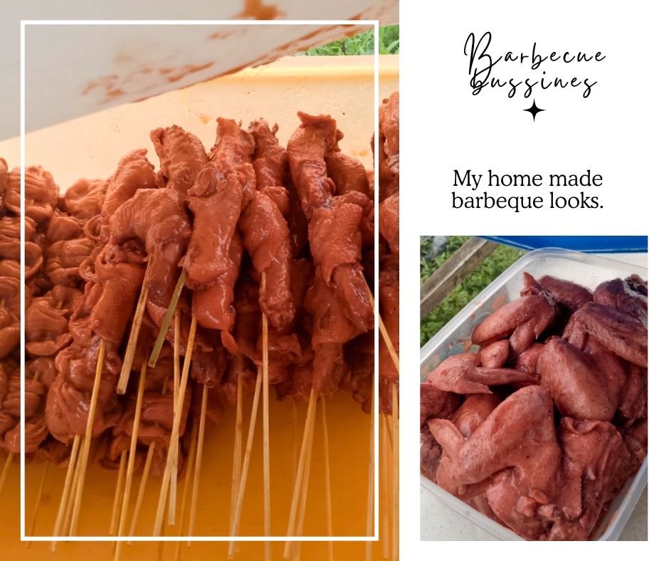 This is one of my small business, selling bbq at home. Photos are mine and edited in canva 