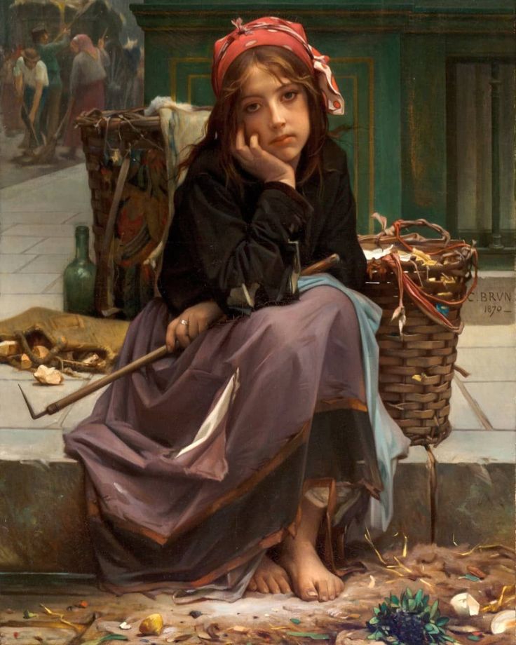 Charles Guillaume Brun The young rag seller 1870.jpg