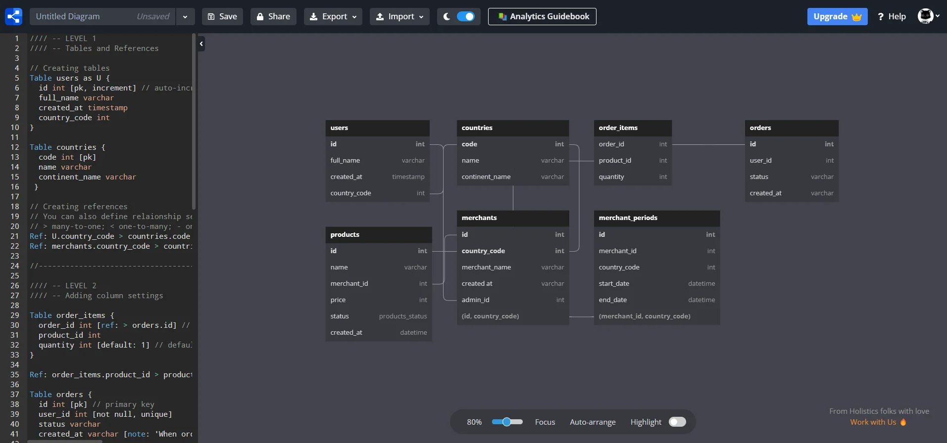 DBDiagram.io - Haz tus diagramas SQL online