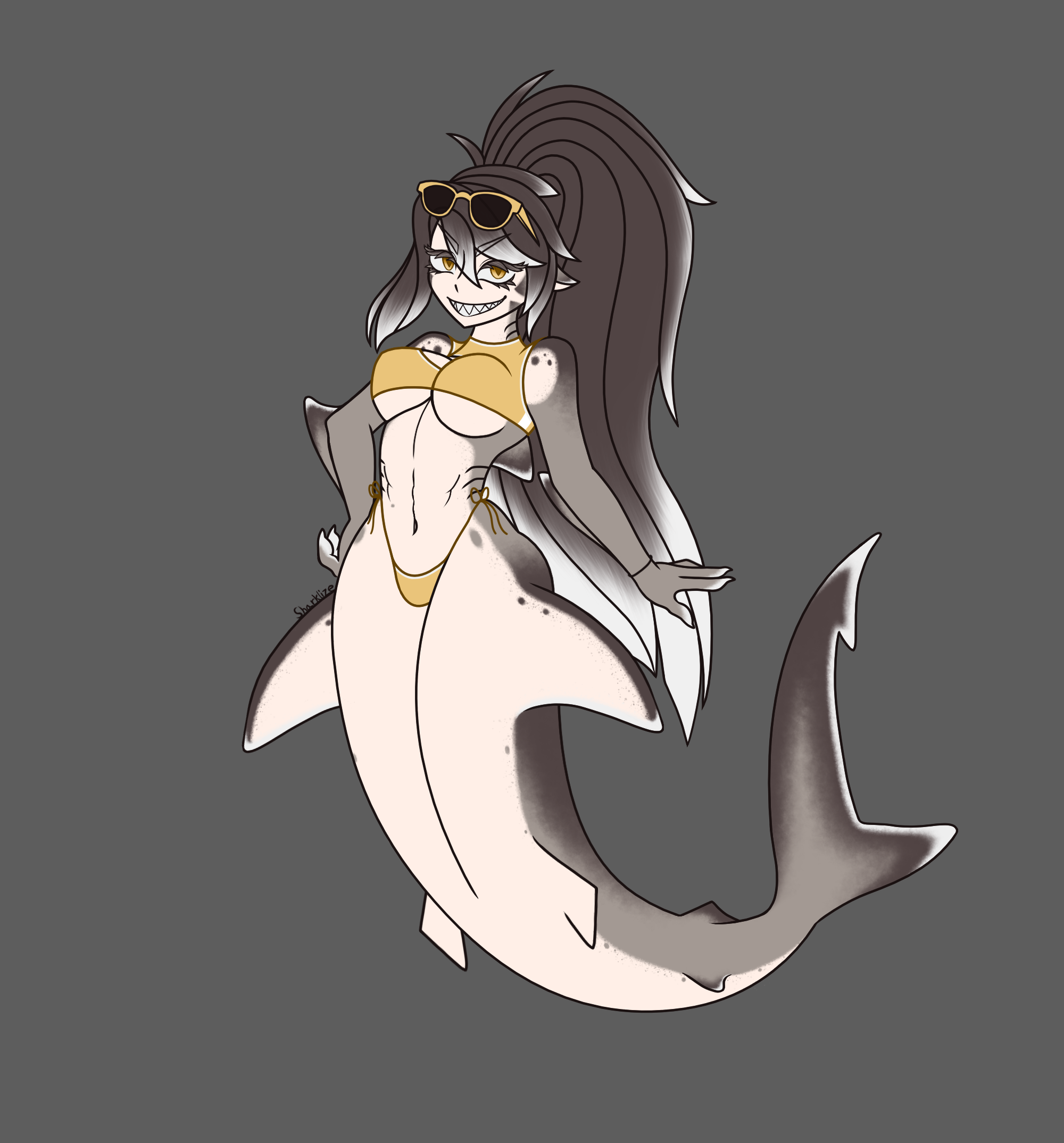 (Flat Color) Lize the Mershark by Sharklize.png
