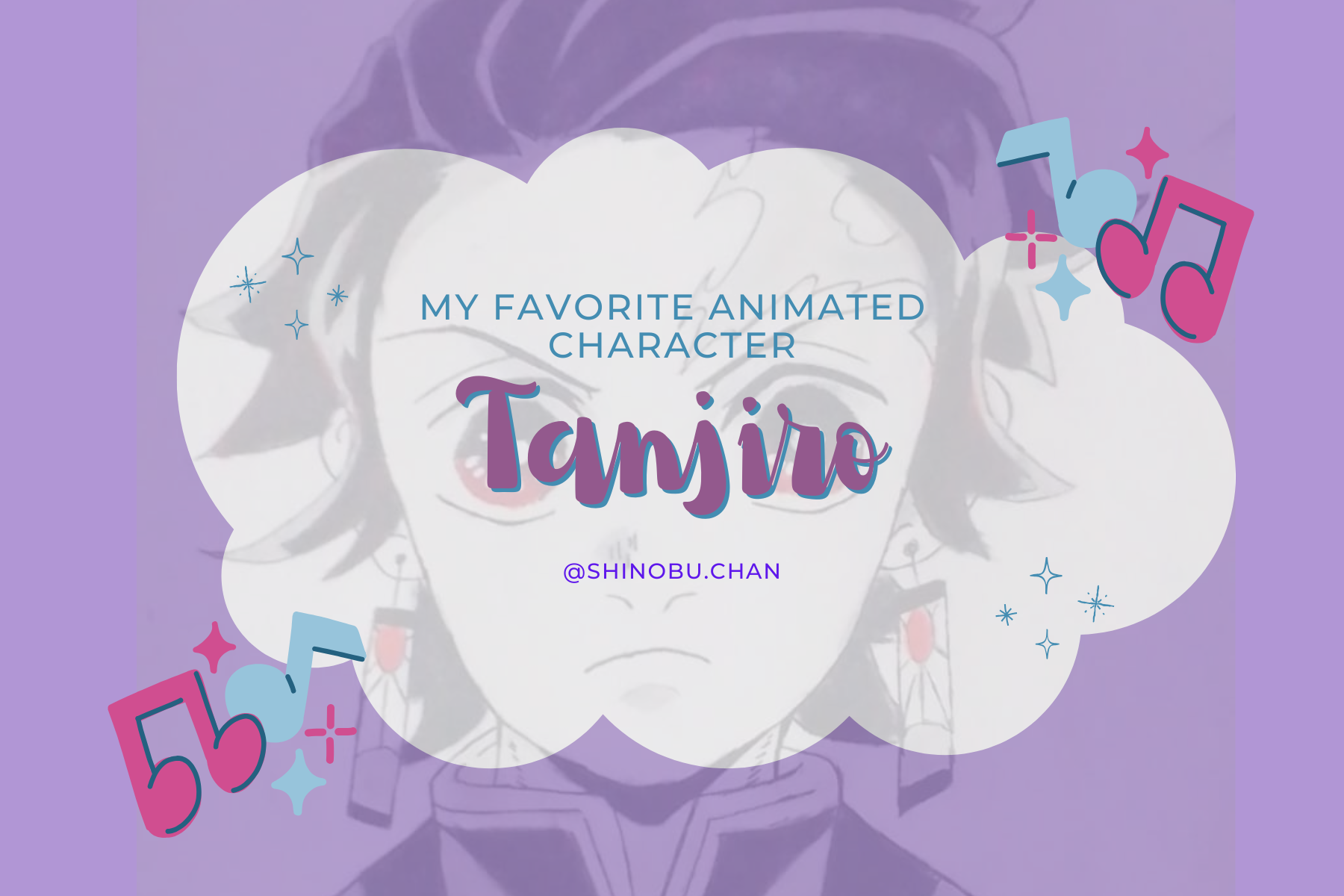 Purple Cute Illustrative Anime Girl Book Name Label (3).png