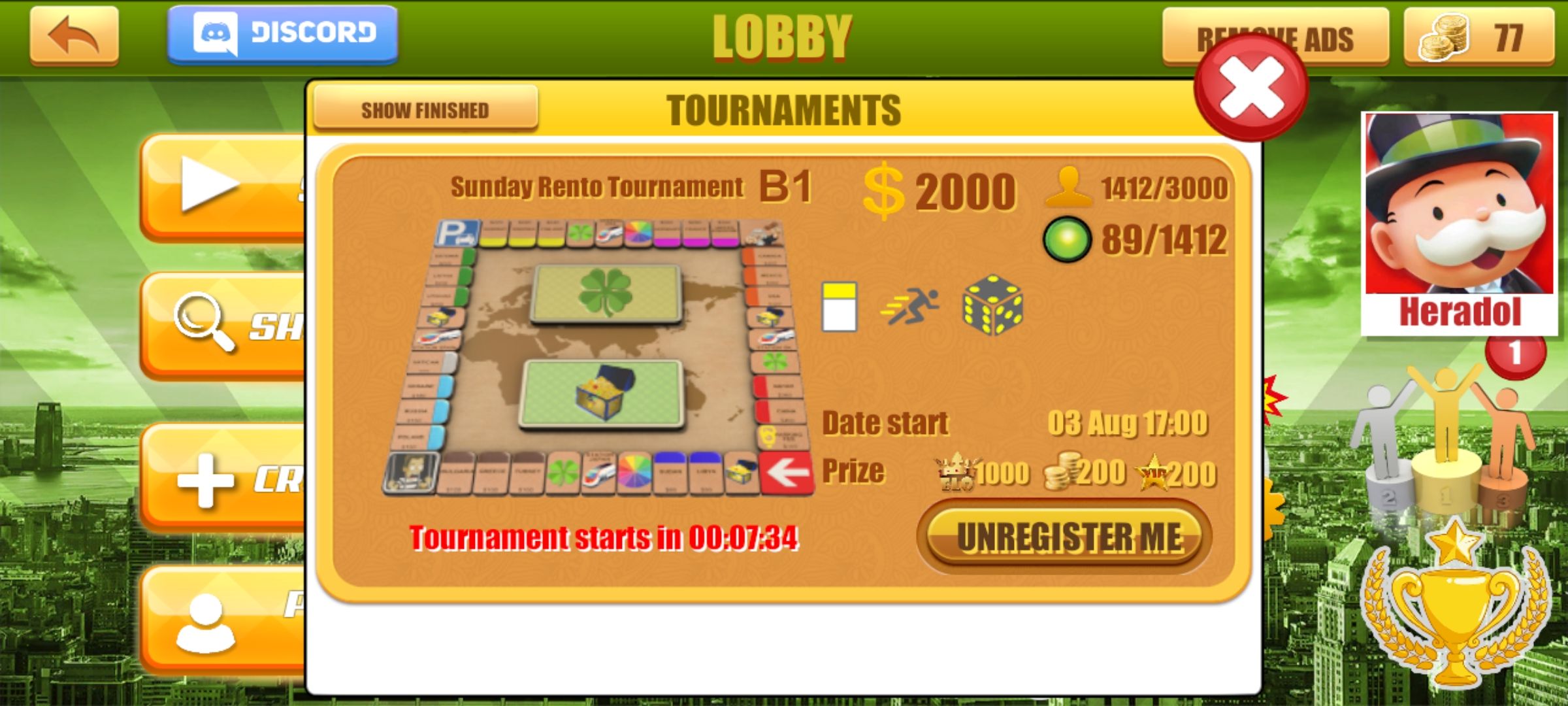 Sunday Rento Tournament - Another loss