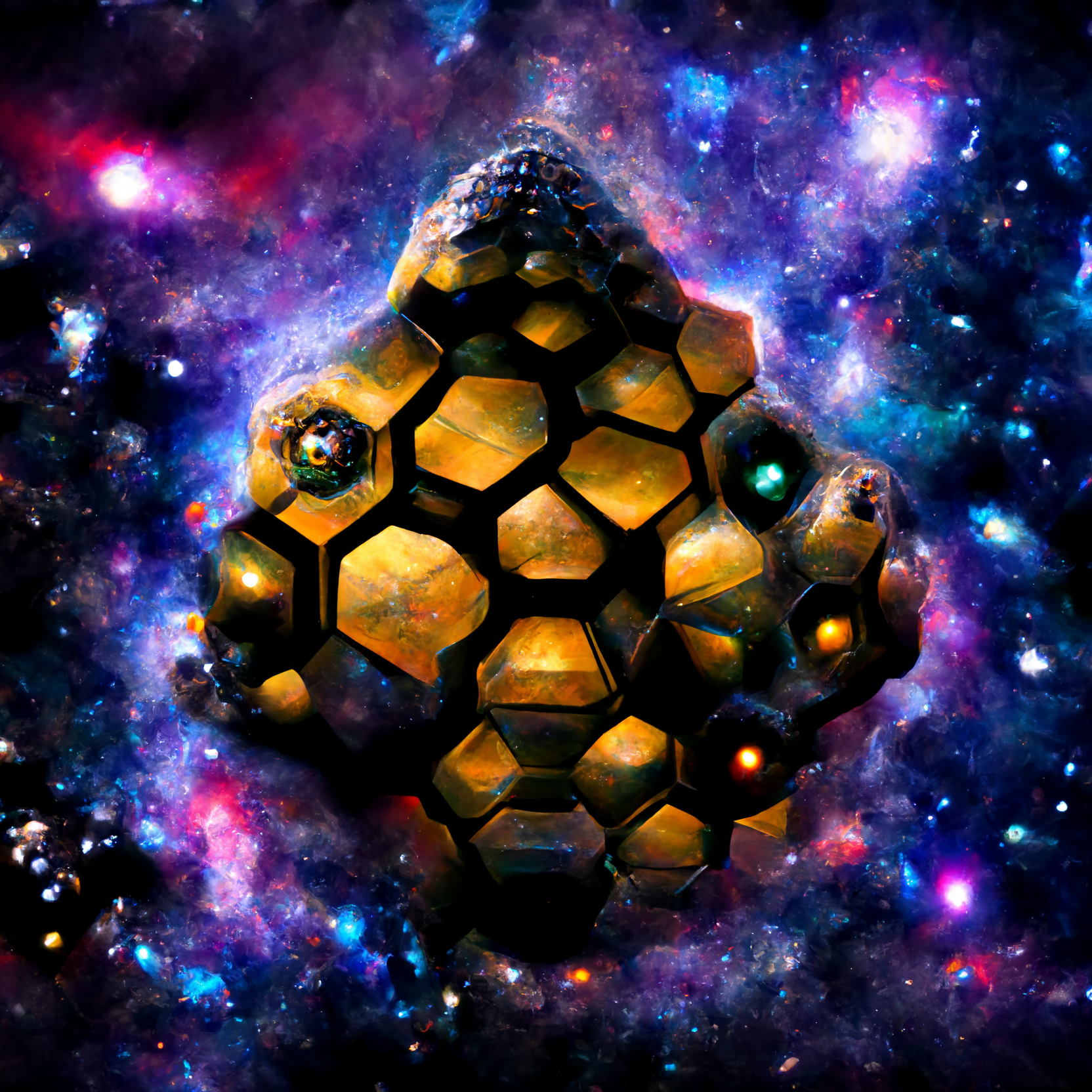 6a4d103b-35ee-45d5-a148-f3cd37f25ea0_hive_shaped_alien_ship_hexagons_galaxy_background.png