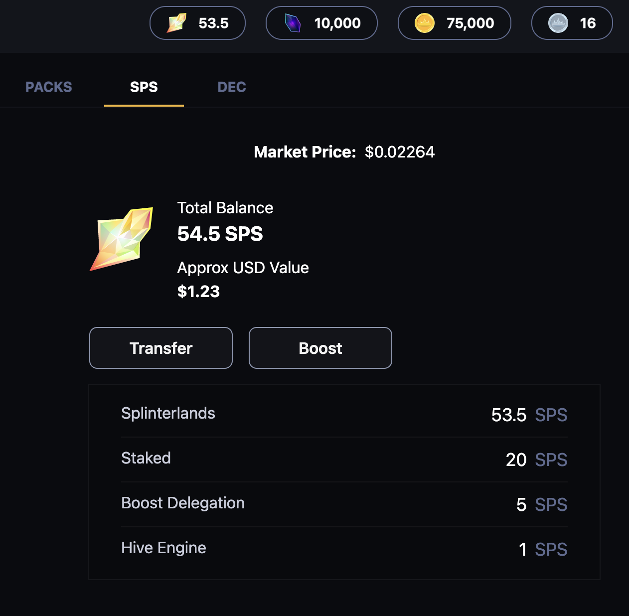 SPS & DEC integration within the Game