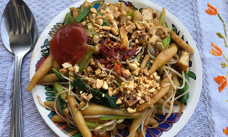 Lort Cha Fried Short Noodles With Vegetables Ital Recipe