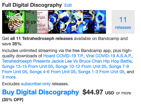 Tetrahedroseph Discography 04112020.png