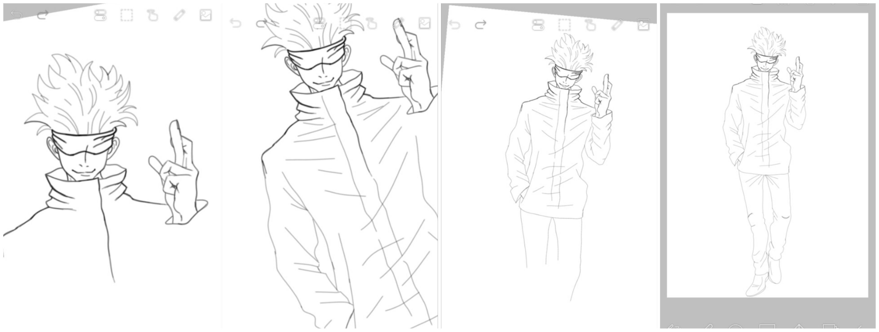 surrealworld fanart jjk satoru Gojo second drawing step 1.jpg