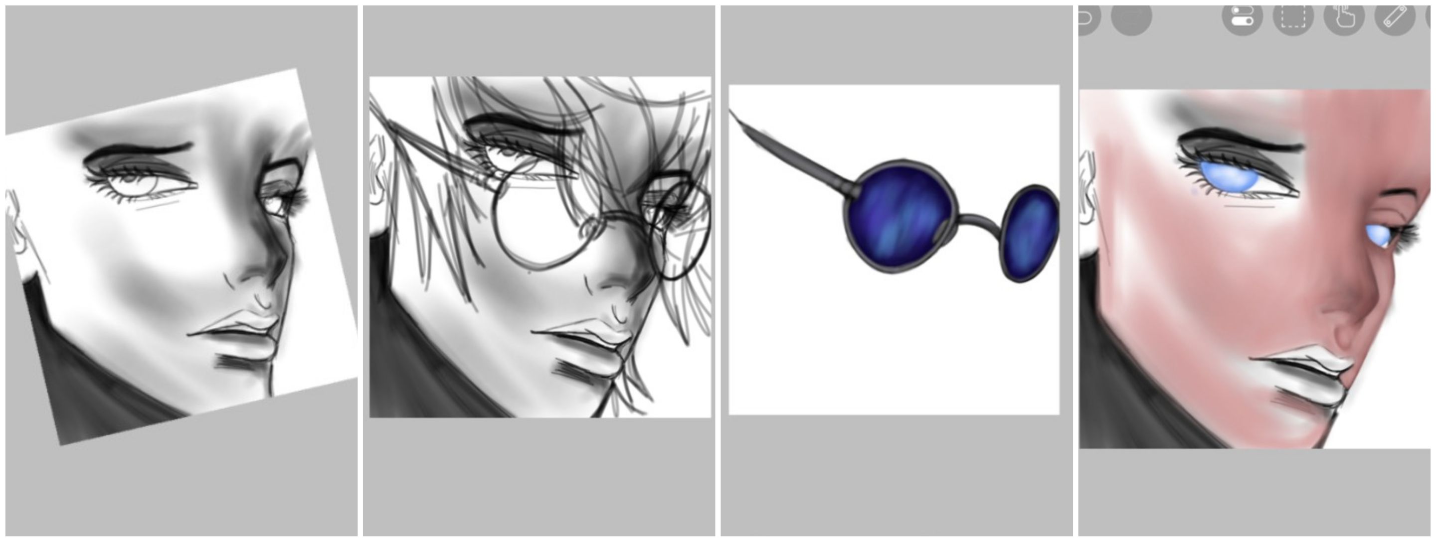 surrealworld fanart jjk satoru Gojo fourth drawing step 1.jpg