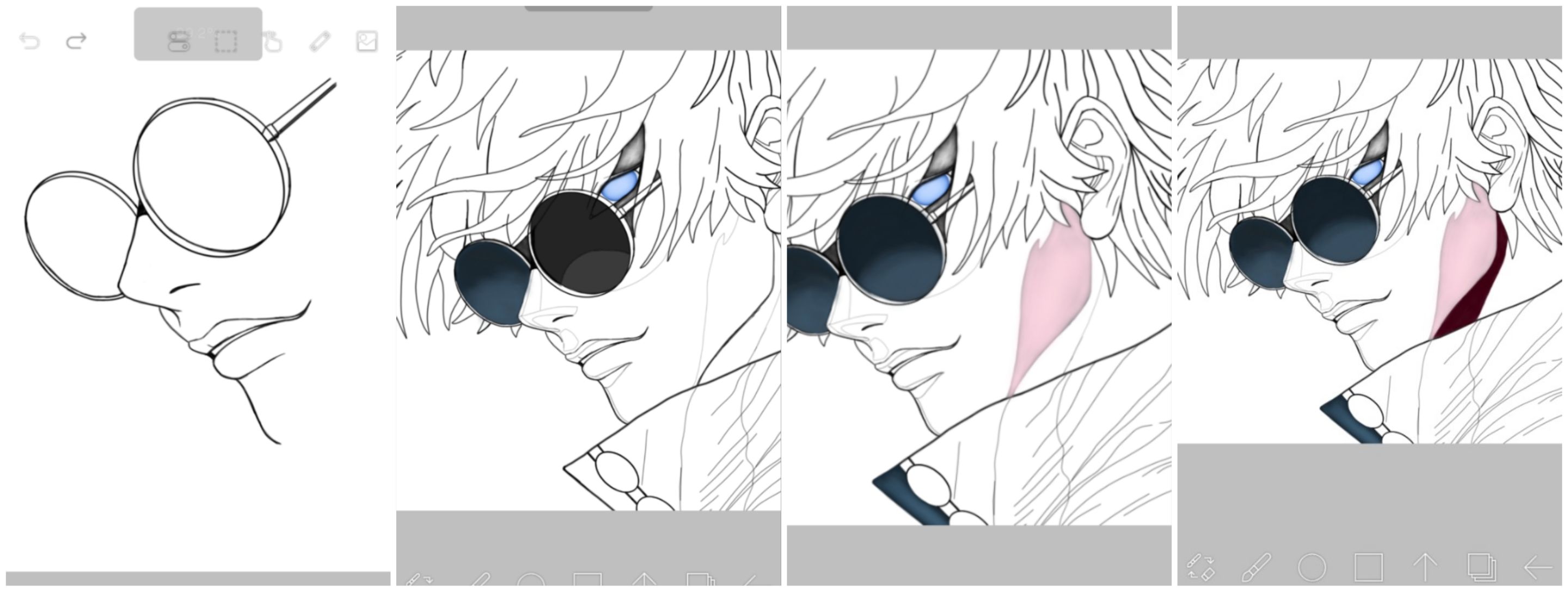 surrealworld fanart jjk satoru Gojo first drawing step 1.jpg