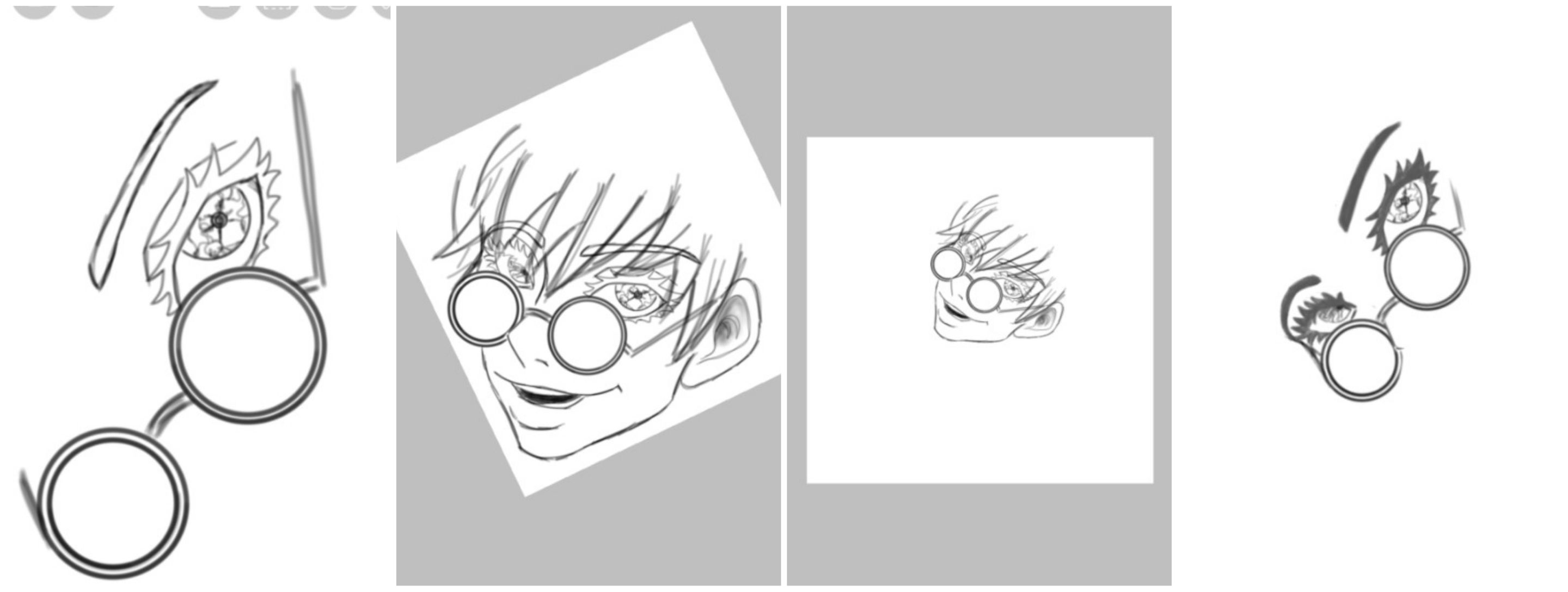 surrealworld fanart jjk satoru Gojo third drawing step 1.jpg